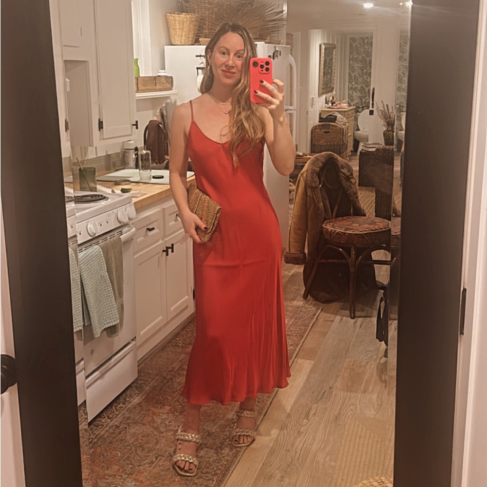 Vibrant Red/ Berry Pink Dress brand - Velvet